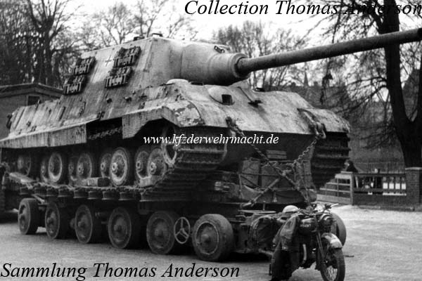 6-Achs Ah Fabr Gothaer Waggonfabrik mit Jagdtiger, Anderson via Hoppe