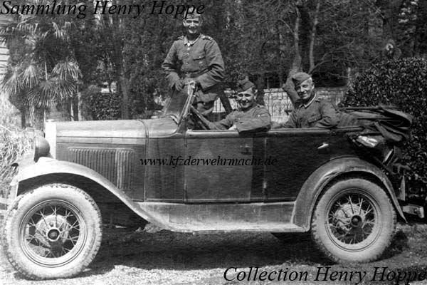Ford A Tourenwagen bei WH, Balkan 1942, Hoppe