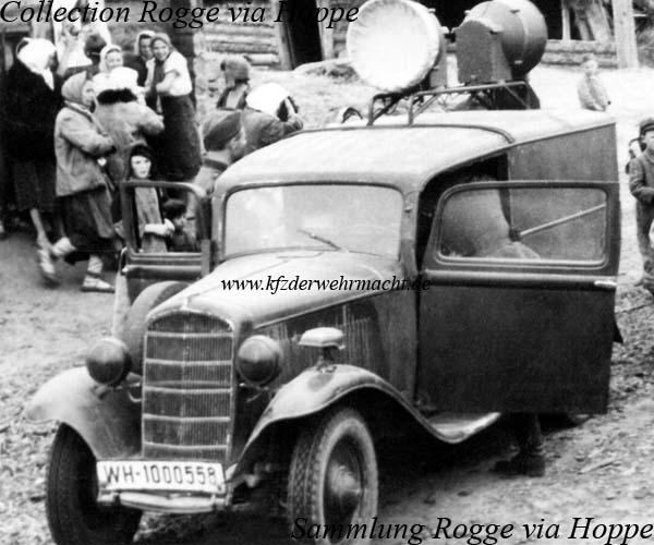 Opel P4 Lieferwagen Modell 1936-37, Lautsprecher, Rogge via Hoppe