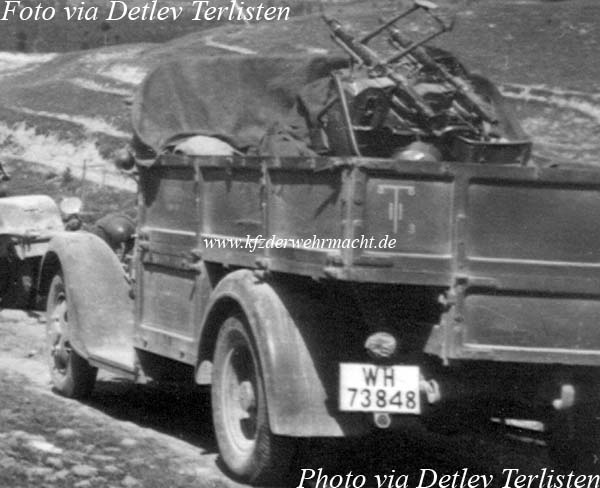 Steyr 740 Kfz 4, Terlisten